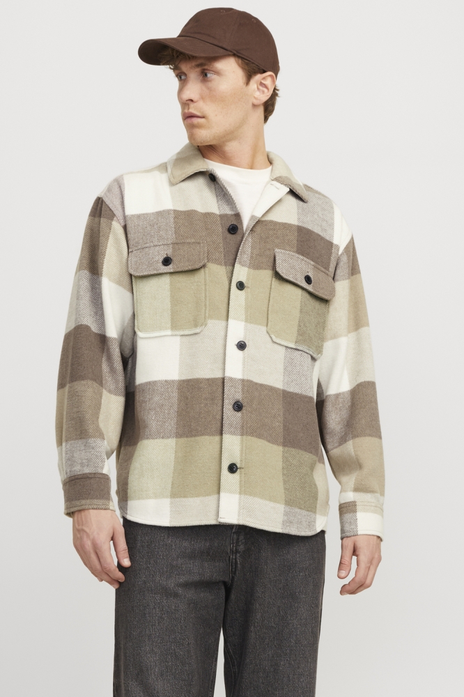 JJEBRADLEY OLLIE OVERSHIRT LS NOOS 12257199 Falcon/CHECKS